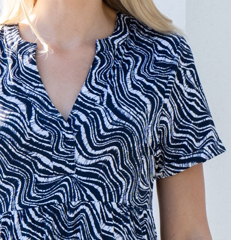 SS24 Marble Navy Print