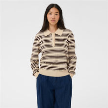 Load image into Gallery viewer, Part Two Channan Polo Knit Mole Stripe
