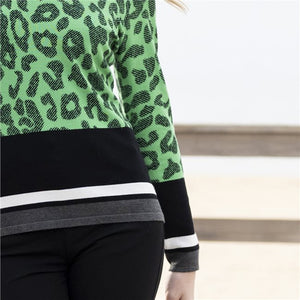 Marble Animal Print with contrast hem & cuff