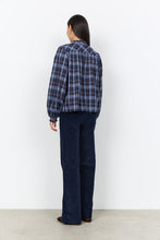 Load image into Gallery viewer, Soya Concept  Navy Brown Plaid Blouse
