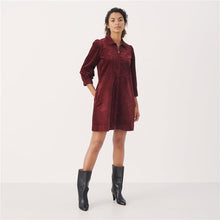 Load image into Gallery viewer, Part Two Eyvor Cord Dress Wine
