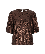 Load image into Gallery viewer, Esqualo Brown Sequin Top
