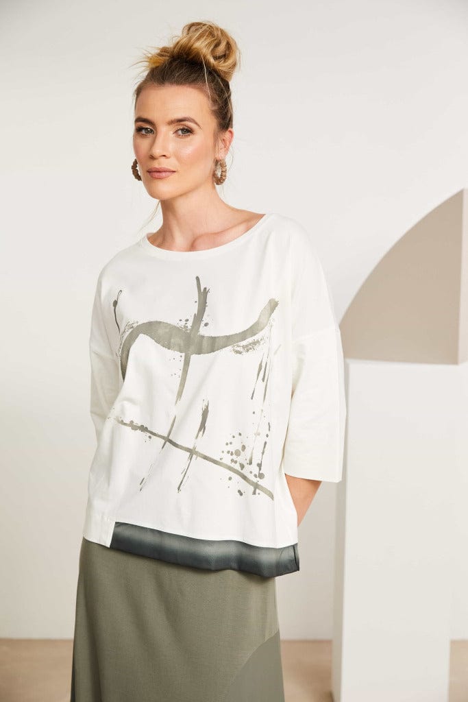 SS25 Naya Print Top Cream