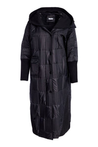 Naya Padded Hood Coat with Ribbed Collar