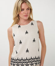 Load image into Gallery viewer, Esqualo Black Embroidery Linen Top
