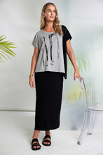 Load image into Gallery viewer, Naya Print Top Taupe &amp; Black
