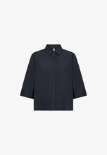 Load image into Gallery viewer, Soya Concept Cropped Navy Shirt
