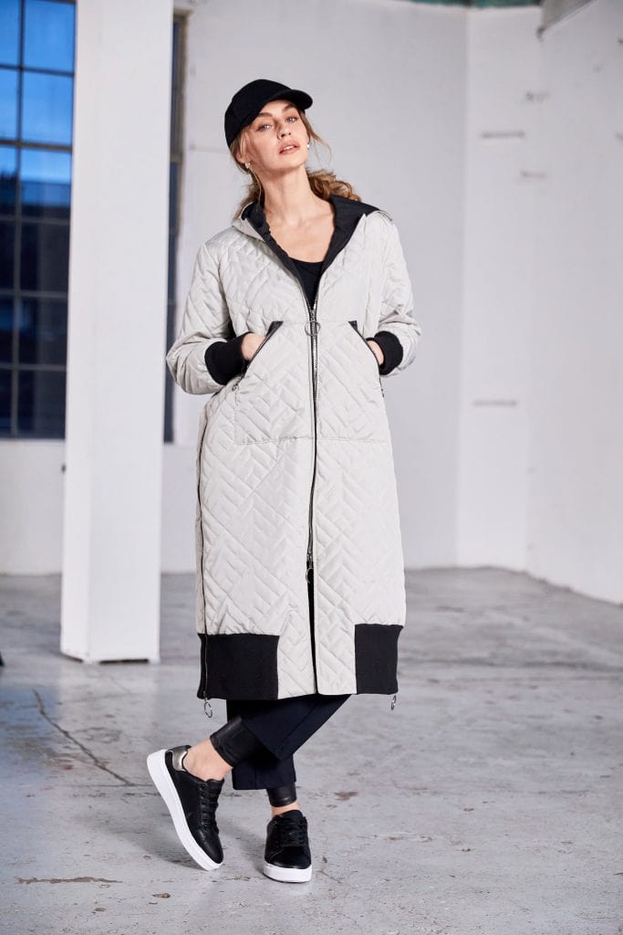 Naya Padded Coat with Knit Cuff