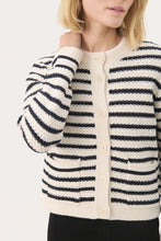 Load image into Gallery viewer, Part Two Stripe Cotton Cardigan
