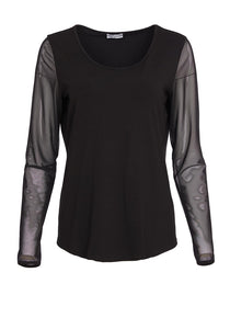 SS25Naya Sheer Sleeve Top