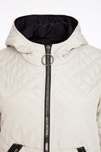 Naya Padded Coat with Knit Cuff