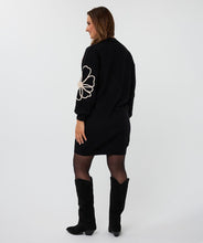 Load image into Gallery viewer, Esqualo Flower Knit Dress Black
