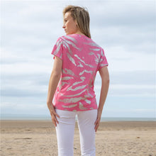Load image into Gallery viewer, SS25 Marble Pink &amp; Sliver Print Top
