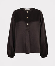 Load image into Gallery viewer, Esqualo Brown Gold Button Blouse
