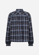 Load image into Gallery viewer, Soya Concept  Navy Brown Plaid Blouse
