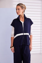 Load image into Gallery viewer, Naya High Neck Zip Top Navy
