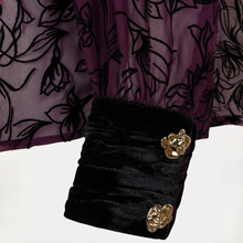Load image into Gallery viewer, Esqualo Flock Pussybow Blouse
