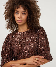 Load image into Gallery viewer, Esqualo Brown Sequin Top
