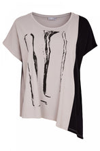 Load image into Gallery viewer, Naya Print Top Taupe &amp; Black
