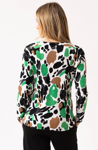 Marble Print Knit Green