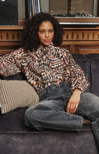 Load image into Gallery viewer, Esqualo V Neck Tie Blouse
