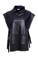 Load image into Gallery viewer, Naya Leatherette Top with Tie Side Detail
