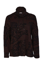 Load image into Gallery viewer, Naya Flock Placement Print High Neck Knit Top
