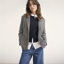 Load image into Gallery viewer, Part Two Vineke Salt &amp; Pepper Blazer
