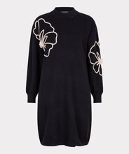Load image into Gallery viewer, Esqualo Flower Knit Dress Black
