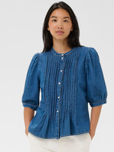 Load image into Gallery viewer, Part Two Alesia Denim Blouse
