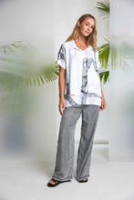 Load image into Gallery viewer, Naya Marbled Ribbon Print Vee Neck Top
