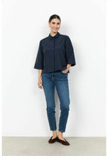 Load image into Gallery viewer, Soya Concept Cropped Navy Shirt
