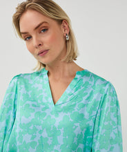 Load image into Gallery viewer, Esqualo Print Blouse Mint &amp; Blue
