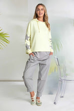 Load image into Gallery viewer, Naya Hooded Top with Contrast Cuff Lemon
