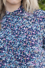 Load image into Gallery viewer, Marble Teal Blouse Fan back
