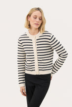 Load image into Gallery viewer, Part Two Stripe Cotton Cardigan
