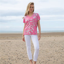 Load image into Gallery viewer, SS25 Marble Pink &amp; Sliver Print Top
