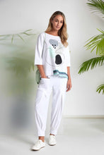 Load image into Gallery viewer, Naya Placement Print Contrast Hem Mint
