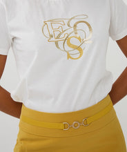 Load image into Gallery viewer, Esqualo Cotton Gold Print T Shirt
