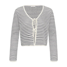 Load image into Gallery viewer, Part Two Rosefina Cardigan Navy Stripe
