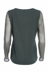Naya Sheer Sleeve Top