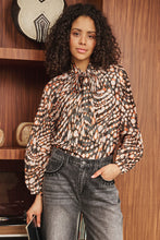 Load image into Gallery viewer, Esqualo V Neck Tie Blouse
