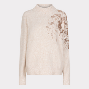 Esqualo Funnel Neck Knit with Shoulder Detail
