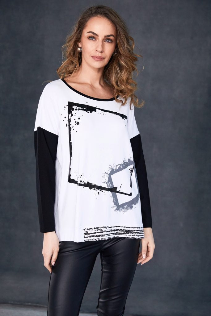Naya Placement Cube Print Top