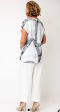 Load image into Gallery viewer, Naya Marbled Ribbon Print Vee Neck Top

