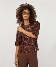 Load image into Gallery viewer, Esqualo Brown Sequin Top
