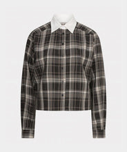 Load image into Gallery viewer, Esqualo Plaid Shirt White Collar
