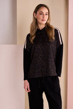 Load image into Gallery viewer, Naya Animal Print Top with Contrast Shoulder
