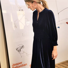 Load image into Gallery viewer, Part Two Vanissa Navy Dress
