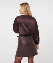 Load image into Gallery viewer, Esqualo Brown Gold Button Blouse
